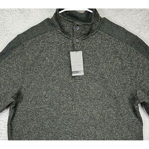 Van Heusen Fleece Sweater Adult Large Green‎ Sweatshirt Mens Pullover NEW
